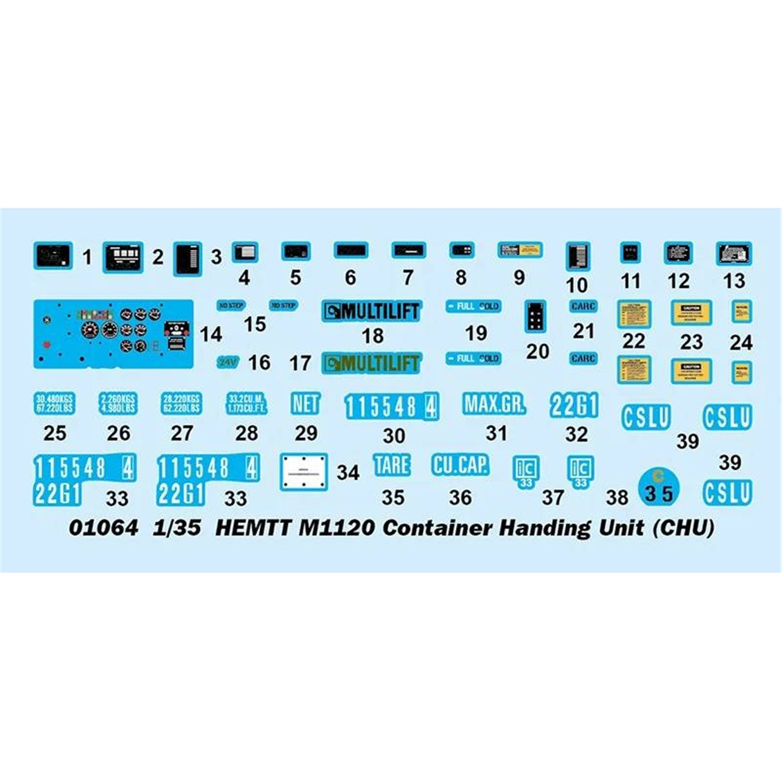 Trumpeter 01064 1/35 Ölçek, HEMTT M1120, Konteyner Taşıma Kamyonu Plastik Model Kiti