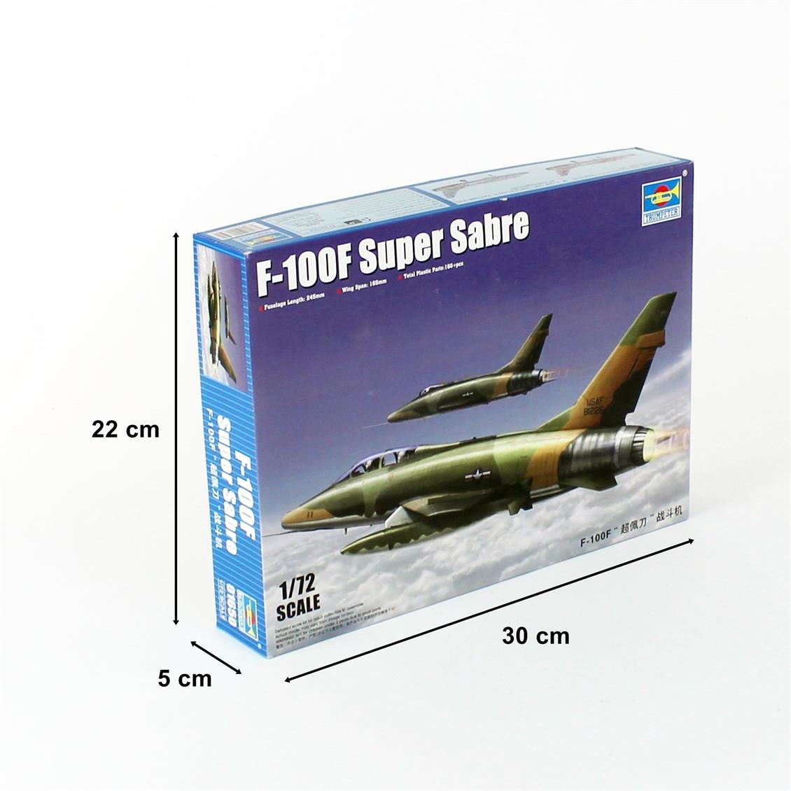 Trumpeter 01650 1/72 F-100F Super Sabre Savaş Uçağı Demonte Plastik Maketi