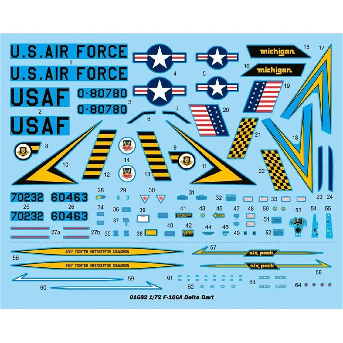 Trumpeter 01682 1/72 Ölçek, US F-106A Delta Dart, Savaş Uçağı Plastik Model Kiti