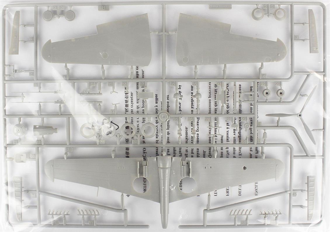Trumpeter 02807 1/48 Curtiss P-40B Warhawk Savaş Uçağı Demonte Plastik Maketi