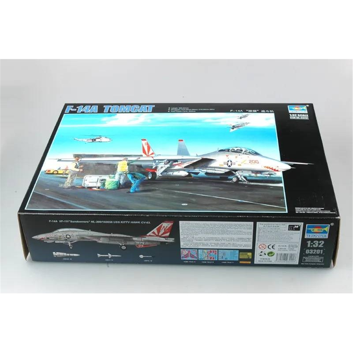 Trumpeter 03201 1/32 Ölçek, F-14A Tomcat, Savaş Uçağı Plastik Model Kiti