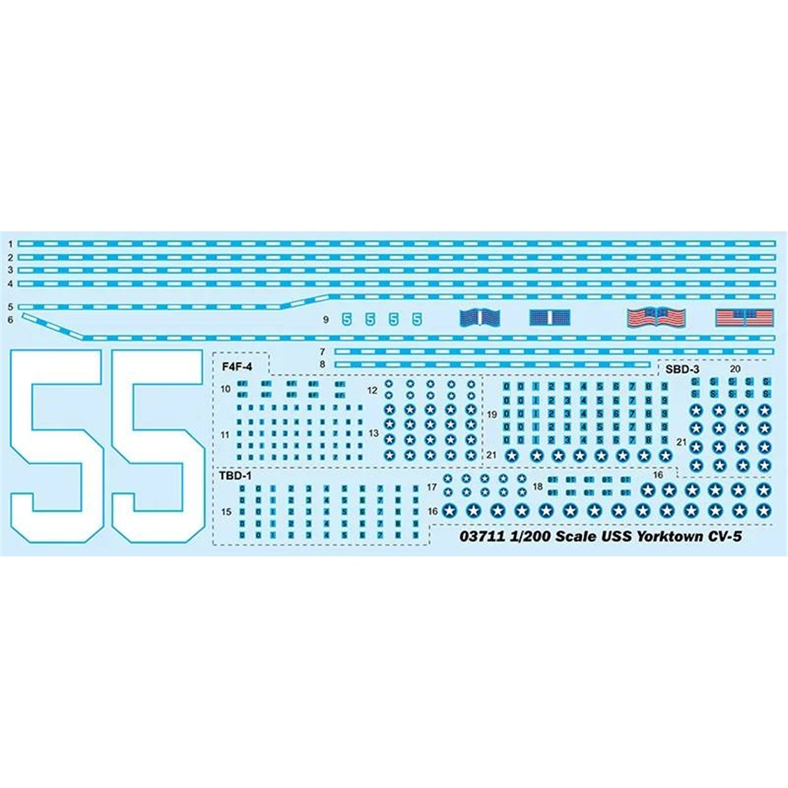 Trumpeter 03711 1/200 Ölçek, USS Yorktown CV-5, Uçak Gemisi Plastik Model Kiti