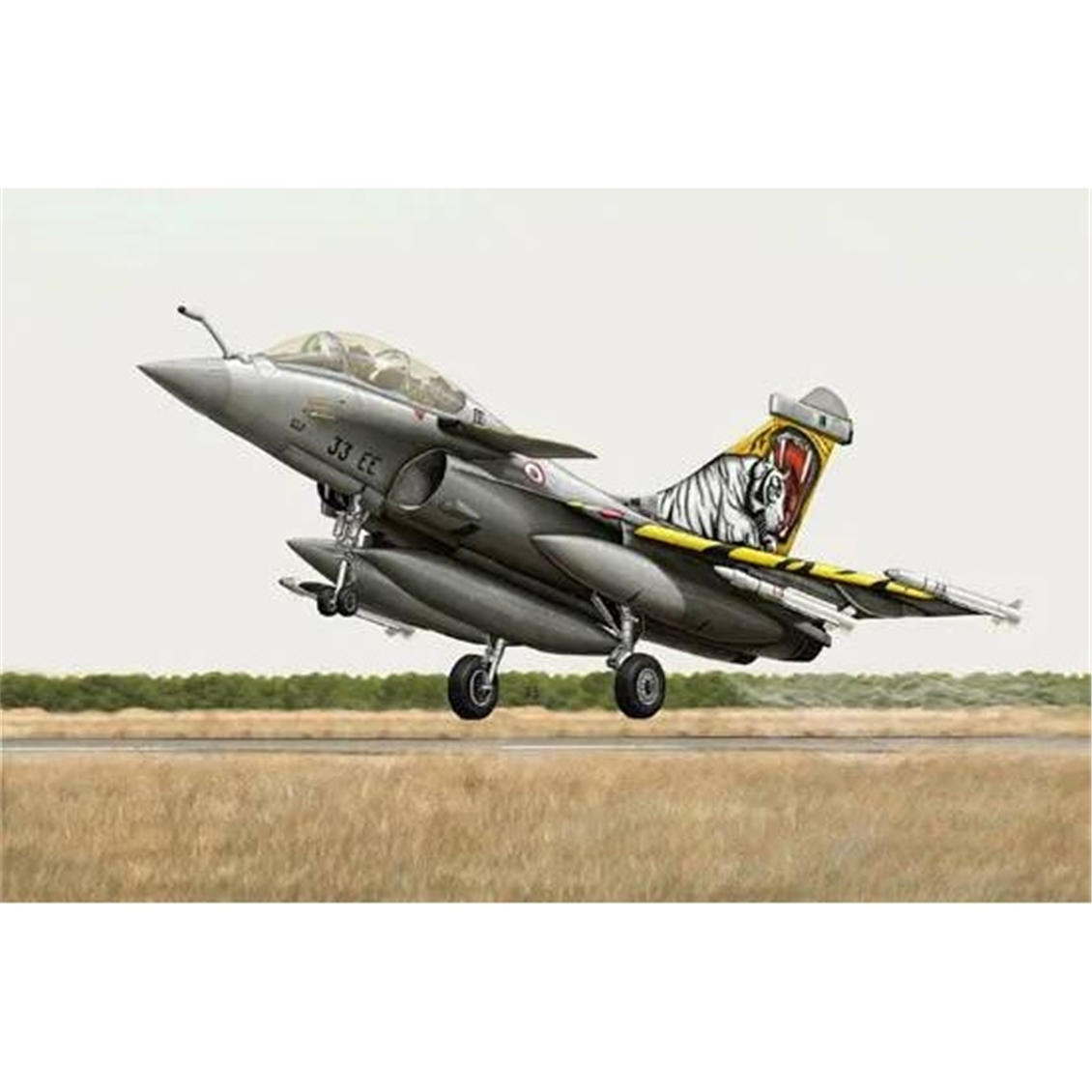 Trumpeter 03913 1/144 Ölçek, French Rafale B, Çok Amaçlı Çift Kişilik Savaş Uçağı Plastik Model Kiti