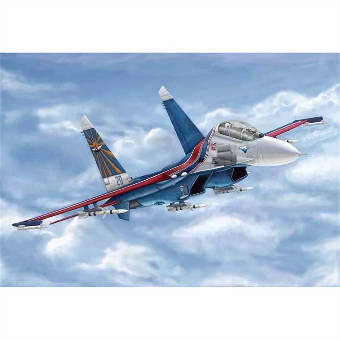 Trumpeter 03916 1/144 Ölçek, Russian Su-27UB Flanker C, Plastik Model Kiti
