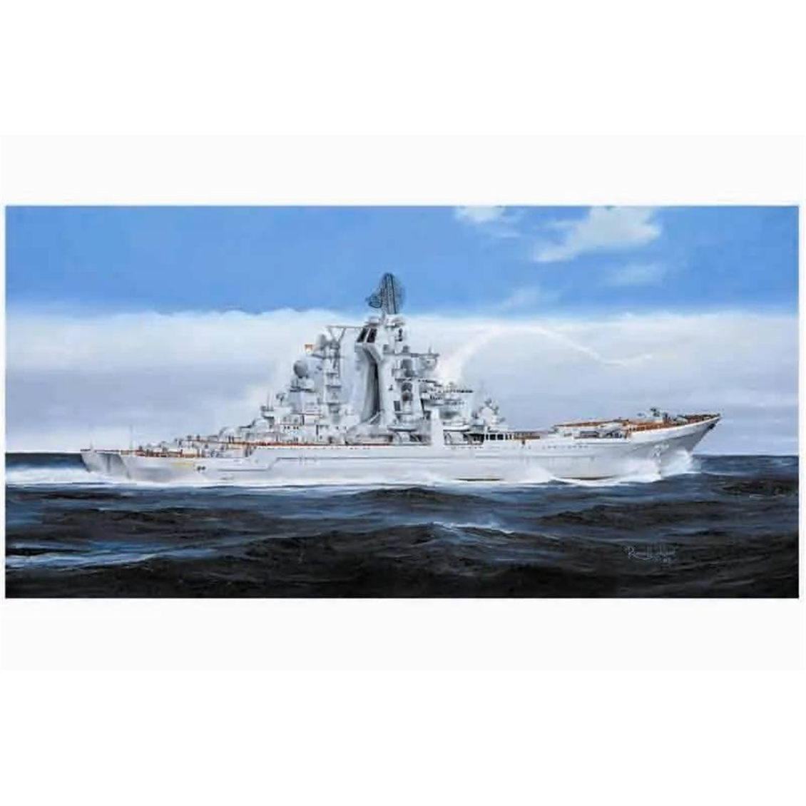 Trumpeter 04520 1/350 Ölçek, Rus Admiral Ushakov (Ex-Kirov), Savaş Gemisi Plastik Model Kiti