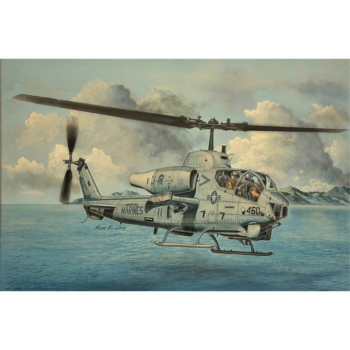 Trumpeter 05117 1/35 Ölçek, AH-1W Super Cobra (Turned Exhaust), Askeri Helikopter Plastik Model Kiti