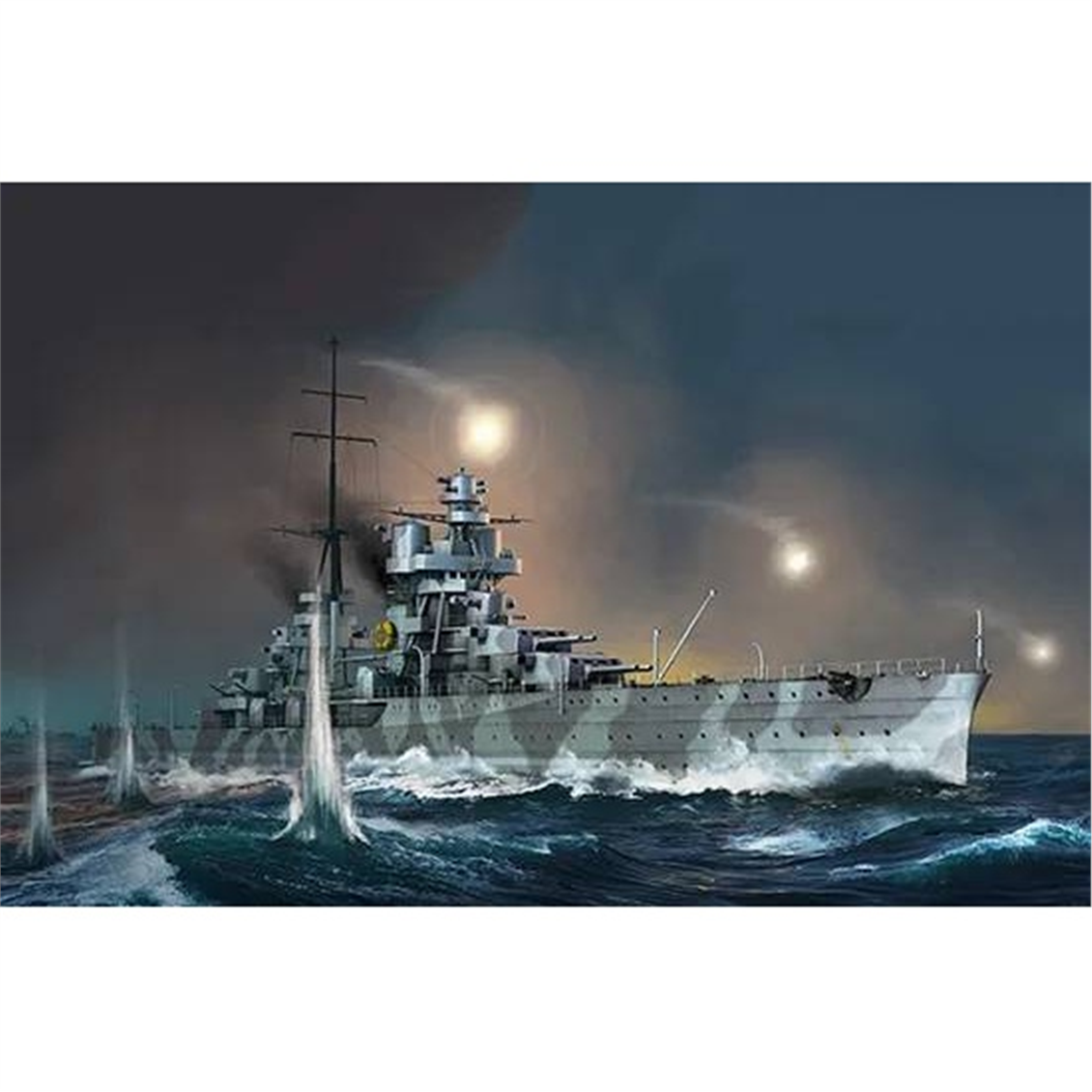 Trumpeter 05348 1/350 Ölçek, Italyan Fiume, Ağır Kruvazör Plastik Model Kiti