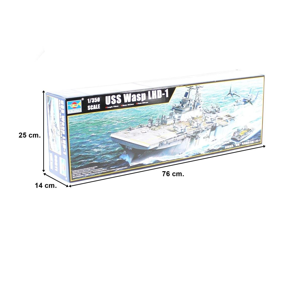 Trumpeter 05611 1/350 Ölçek Wasp LHD-1 Amfibik Saldırı Gemisi, Plastik Model Kiti
