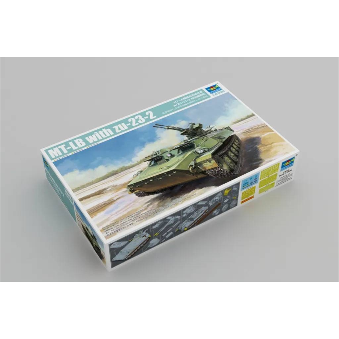 Trumpeter 09618 1/35 Ölçek, MT-LB Zırhlı Personel Taşıyıcı ve ZU-23-2 Uçaksavar Topu, Plastik Model Kiti