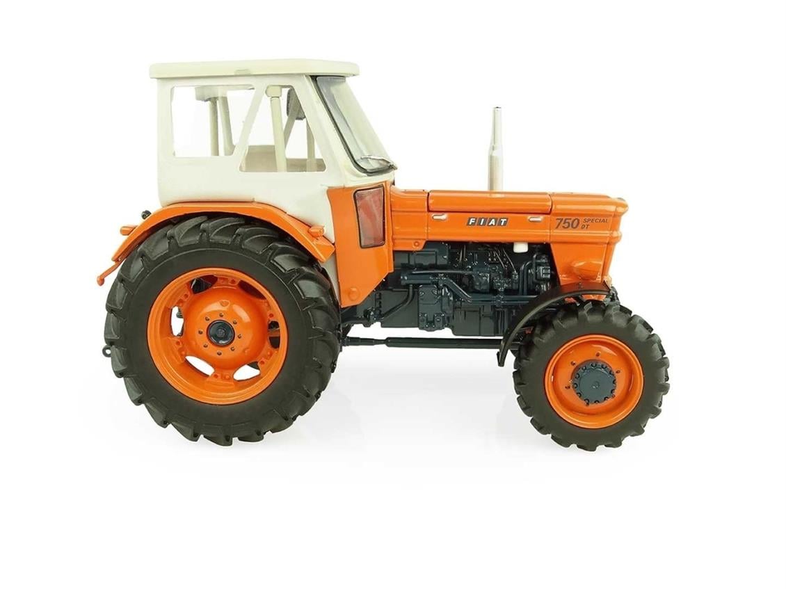 Universal Hobbies UH5296 1/32 Fiat 750 special DT - 4WD, Korumalı Kabinli Traktör, Sergilemeye Hazır Metal Tarımsal Makina Mode
