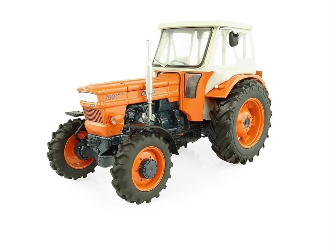 Universal Hobbies UH5296 1/32 Fiat 750 special DT - 4WD, Korumalı Kabinli Traktör, Sergilemeye Hazır Metal Tarımsal Makina Mode