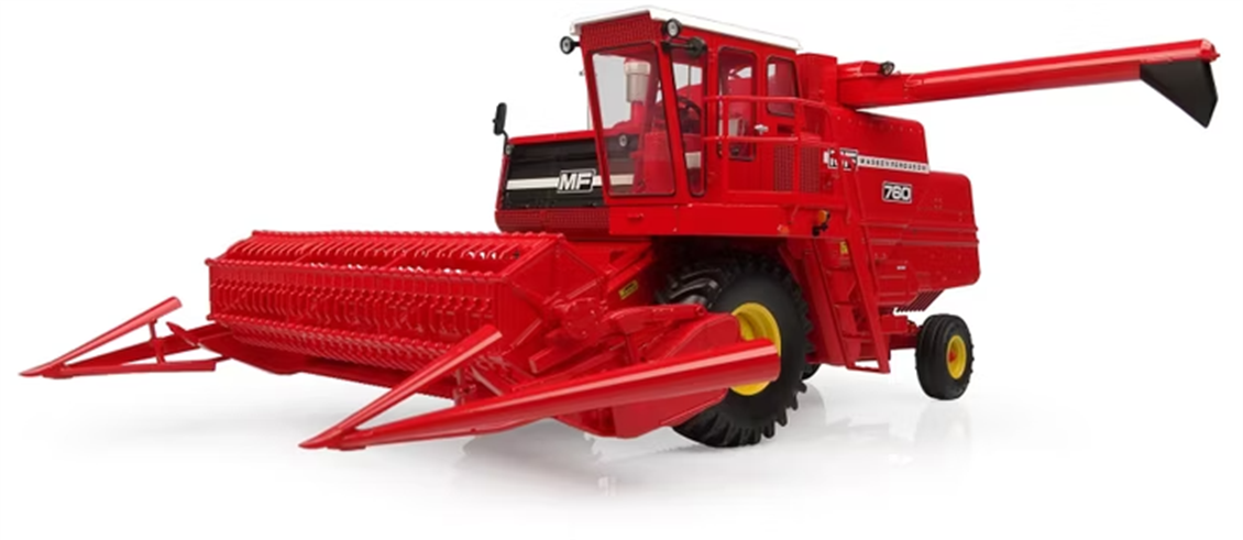 Universal Hobbies UH6329 1/32 Ölçek, Massey Ferguson 760 Biçerdöver, Sergilemeye Hazır Metal Tarımsal Makina Modeli