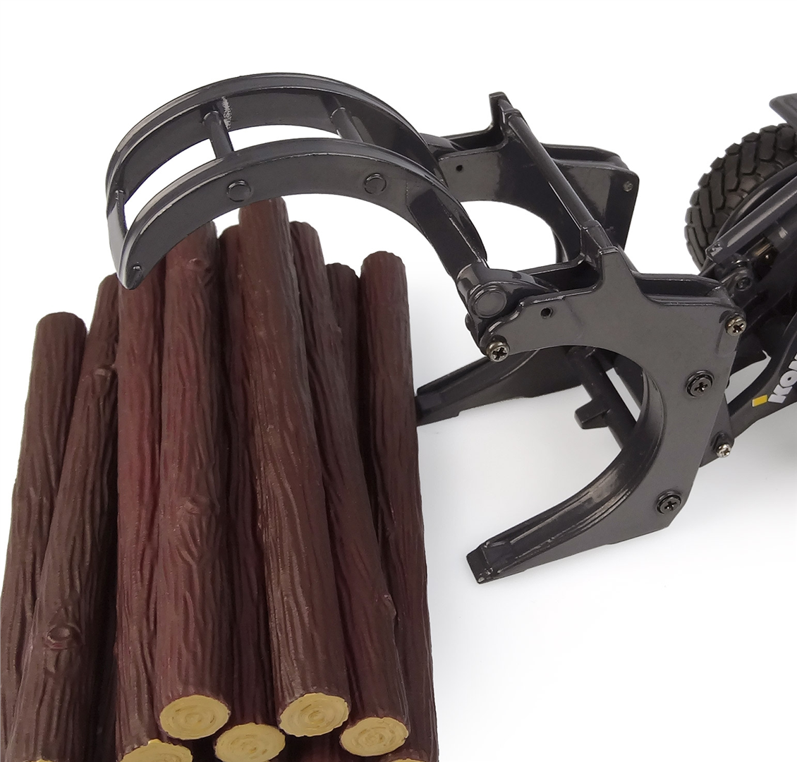 Universal Hobbies UH8165 1/50 Ölçek, Komatsu WA475-10, Kütük Tutuculu Loder Sergilemeye Hazır Metal İş Makinası Modeli