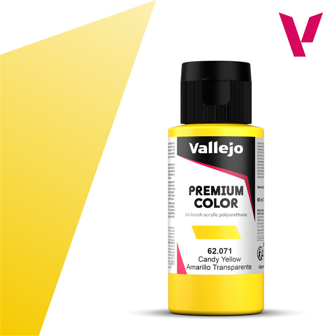 Vallejo 62071 60 ml. Bonbongelb, Premium RC Farbserie Modellmalerei