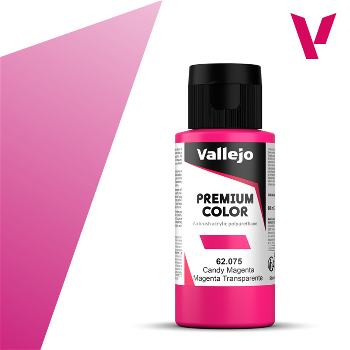 Vallejo 62075 60 ml. Candy Magenta, Premium RC Color Series Model Painting