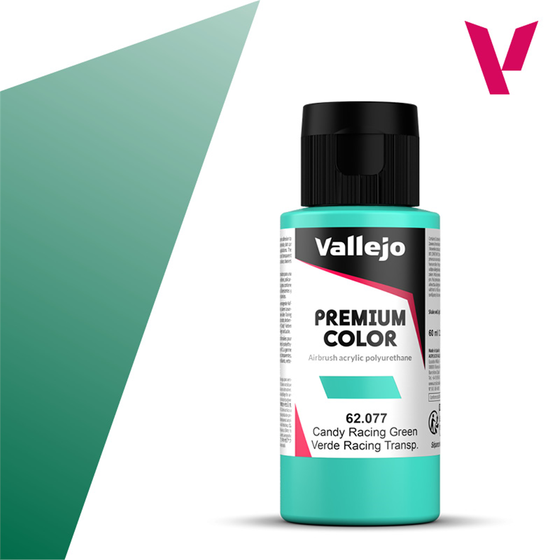 Vallejo 62077 60 ml. Candy Racing Green, Premium RC Color Series Modellfarbe