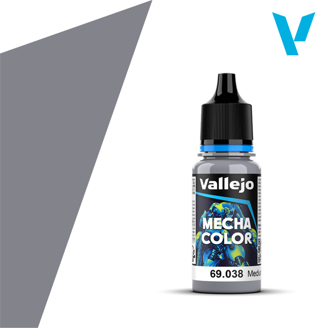 Vallejo 69038 18 ml. Medium Grey, Mecha Color Serisi Model Boyası