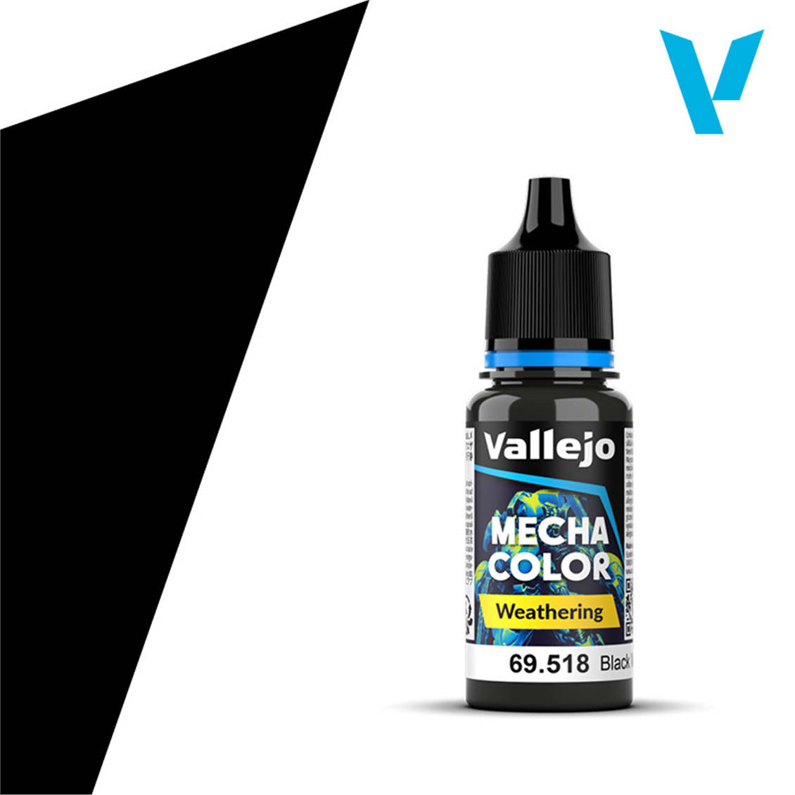 Vallejo 69518 18 ml. Black Wash, Mecha Color Serisi Model Boyası