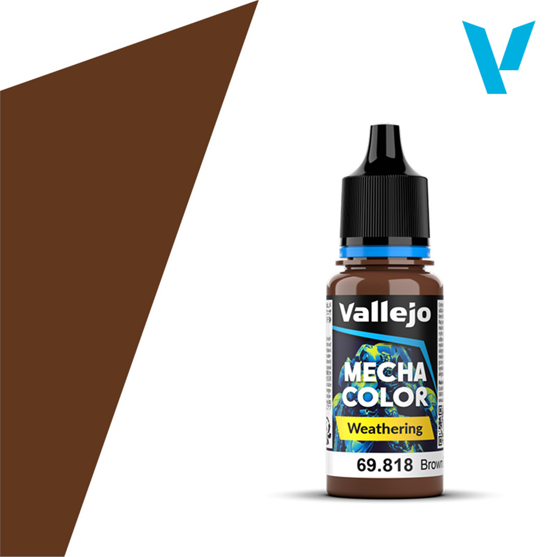 Vallejo 69818 18 ml. Brown Eng. Soot (Matt), Mecha Color Serisi Model Boyası