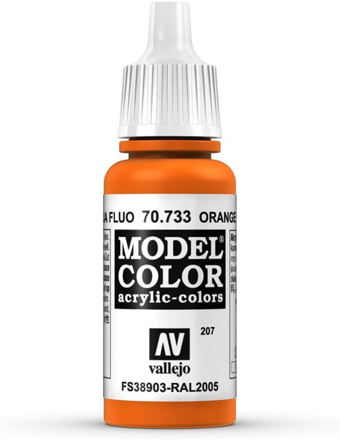 Vallejo 70733 18 ml. (207) Orange Fluorescent, Model Color Serisi Model Boyası