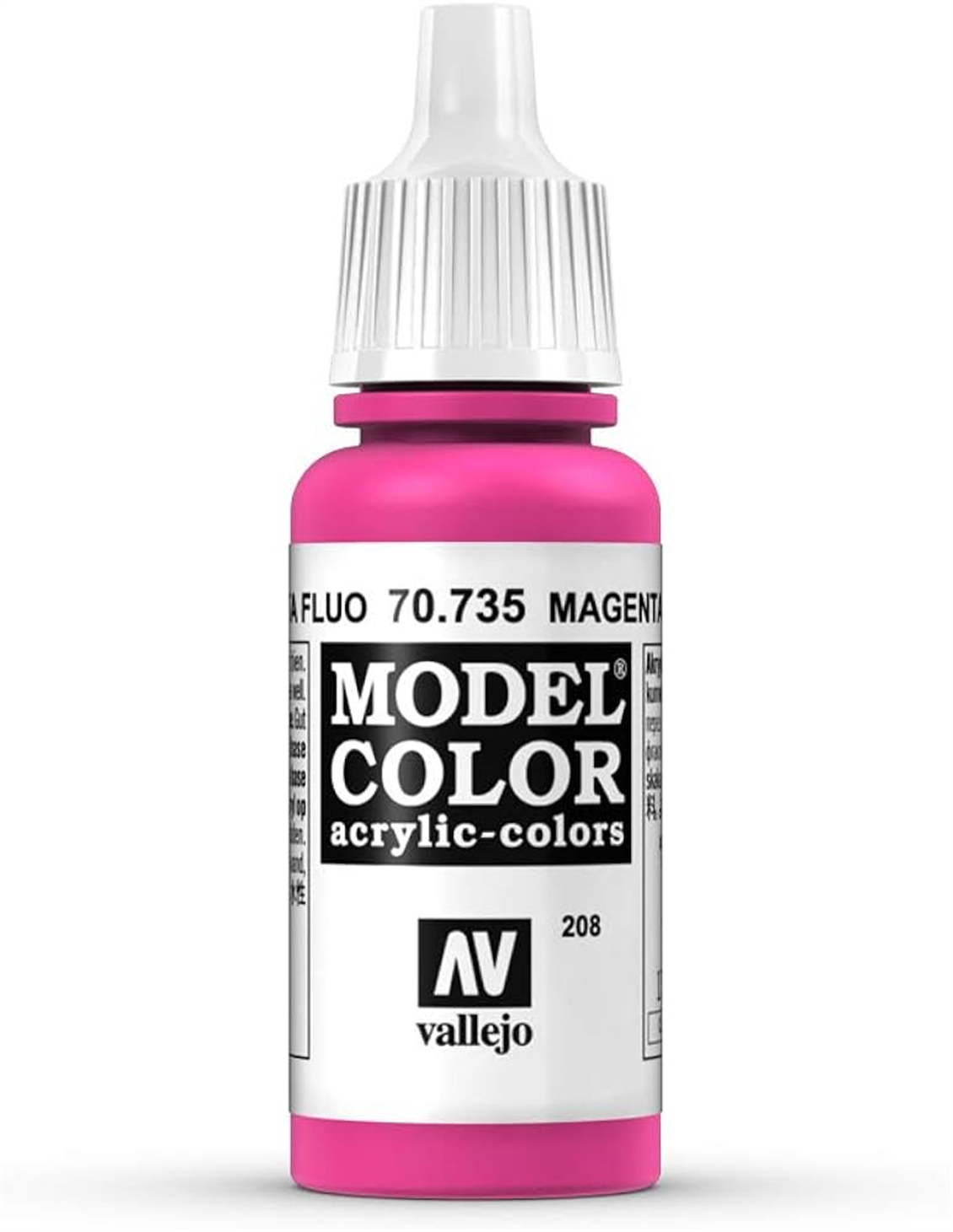 Vallejo 70735 18 ml. (208) Magenta Fluorescent, Model Color Serisi Model Boyası
