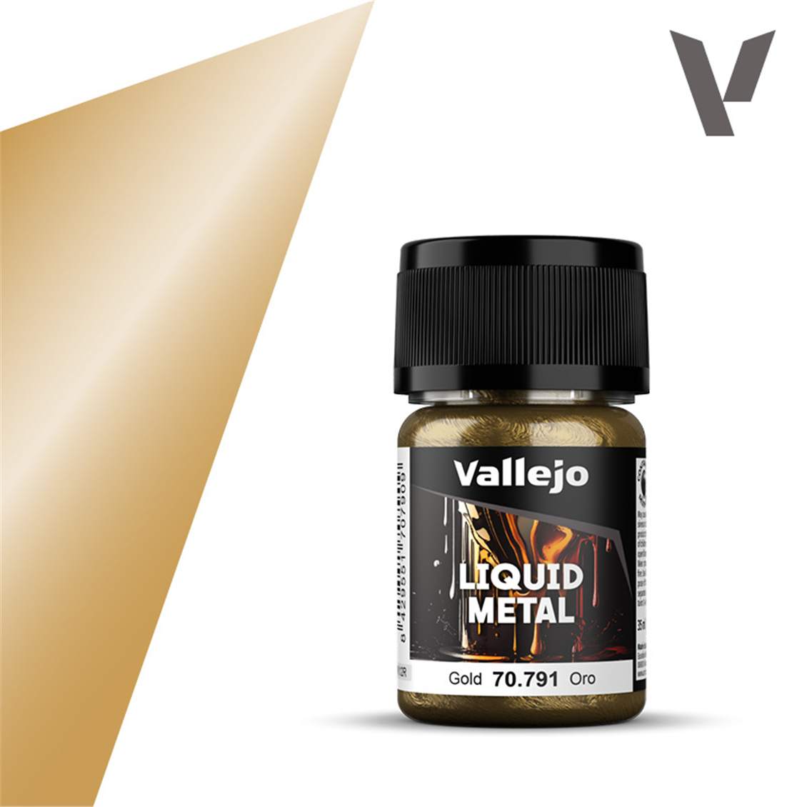 Vallejo 70791 35 ml. (212) Gold (Alkoholbasis), Modellbasis Modellfarbe mit Metallpigment