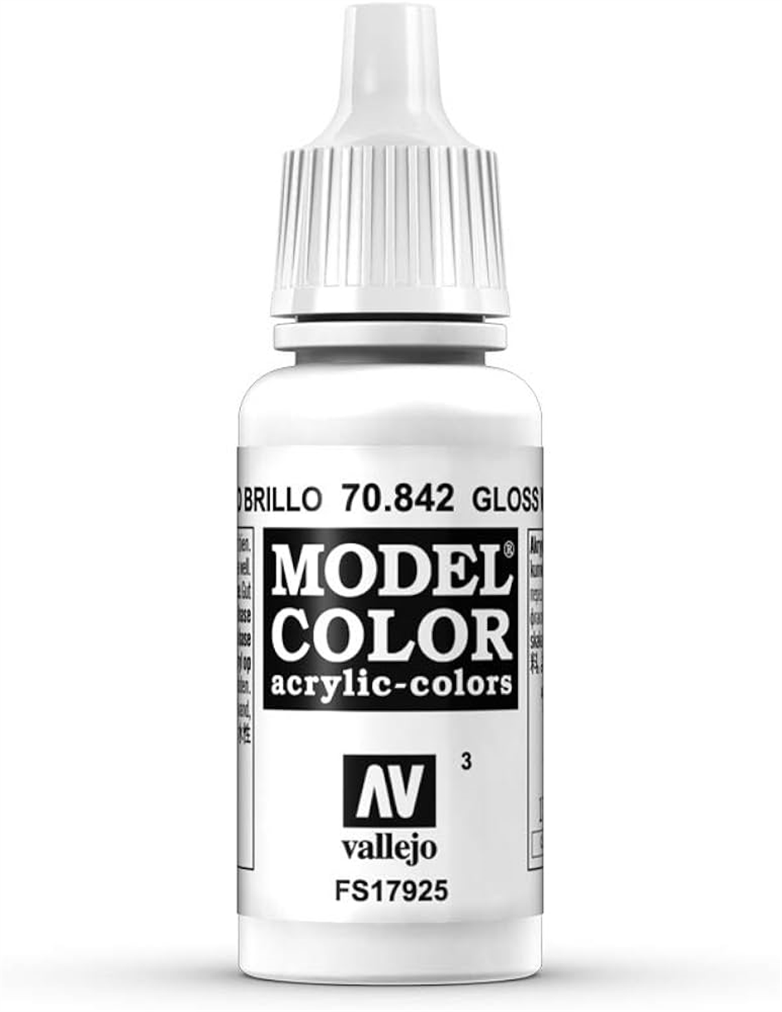 Vallejo 70842 18 ml. (3) Gloss White-Matt, Model Color Serisi Model Boyası
