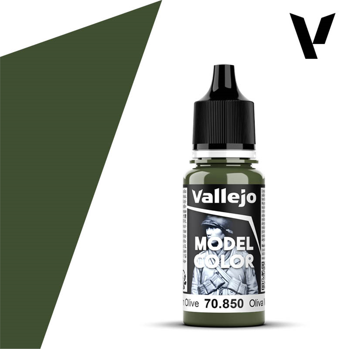 Vallejo 70850 18 ml. (81) Medium Olive-Matt, Model Color Series Model Paint