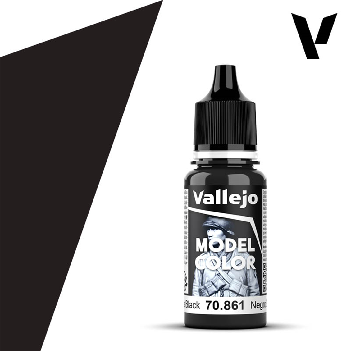 Vallejo 70861 18 ml. (170) Glossy Black-Matt, Model Color Serisi Model Boyası