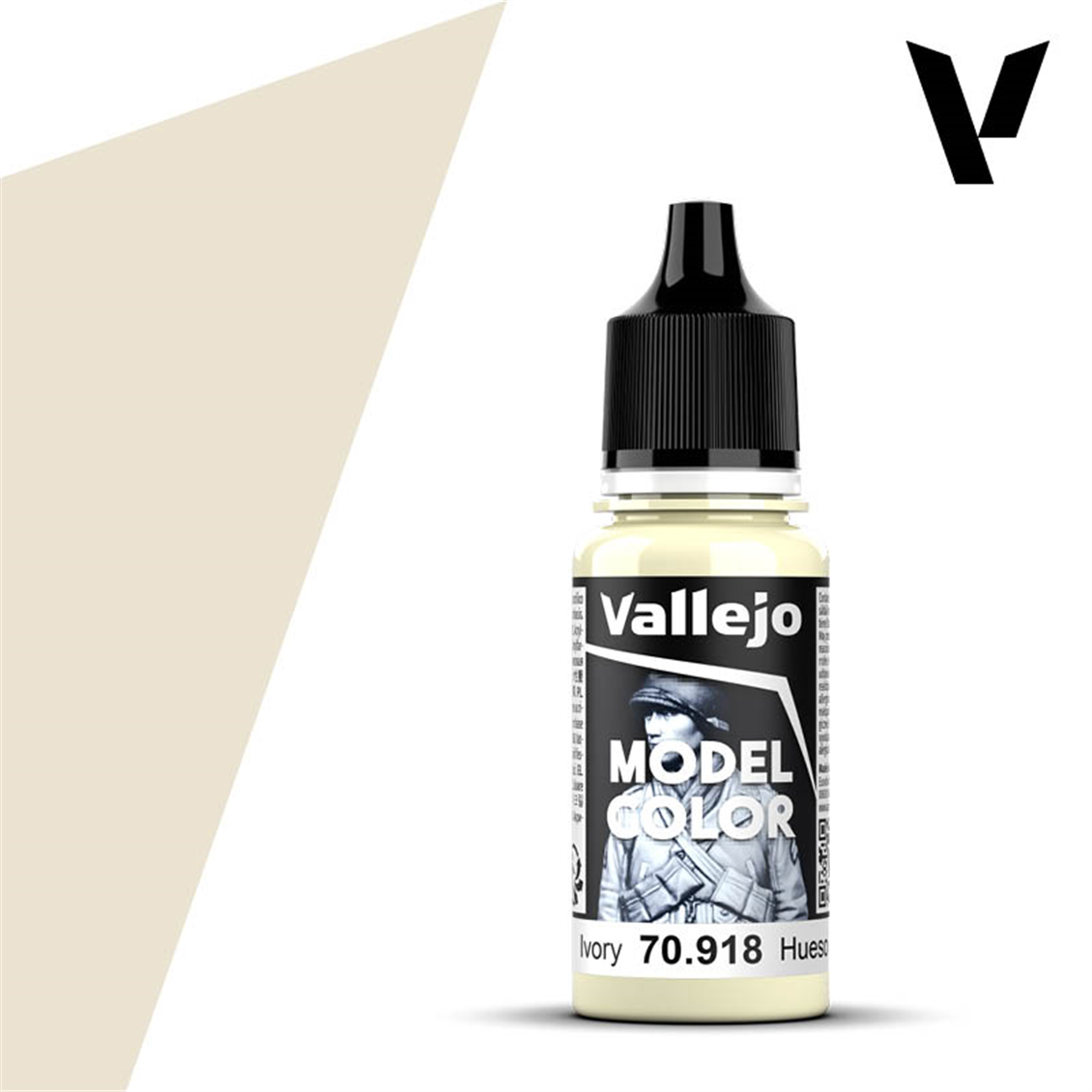 Vallejo 70918 18 ml. (5) Ivory-Matt, Model Color Serisi Model Boyası