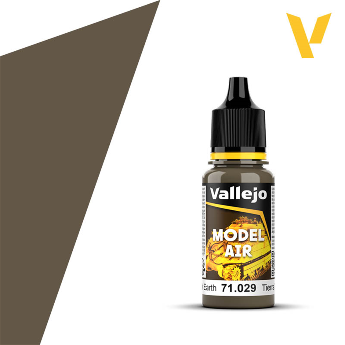 Vallejo 71029 18 ml. Dark Earth, Model Air Serisi Model Boyası