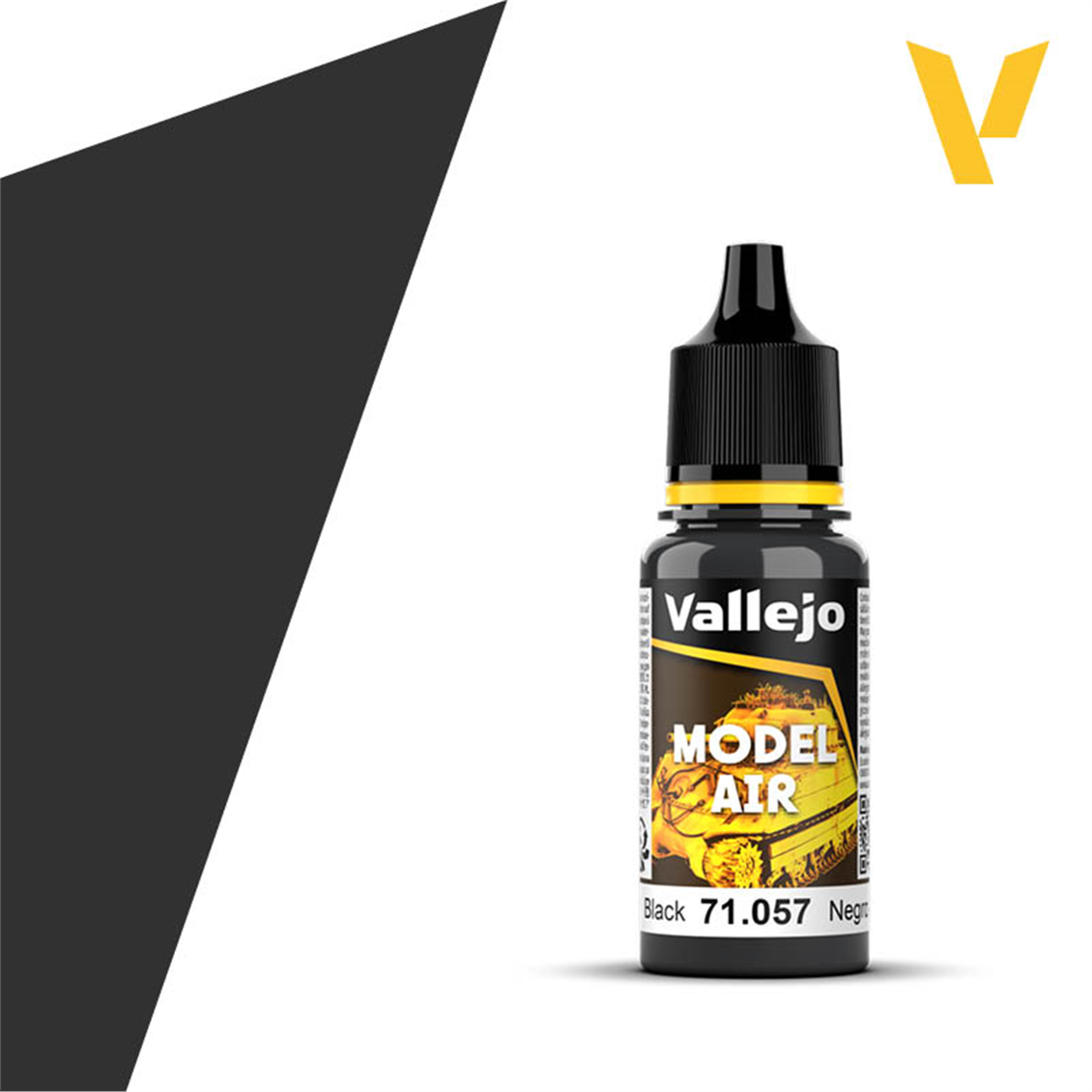 Vallejo 71057 18 ml. Black, Model Air Series Model Paint