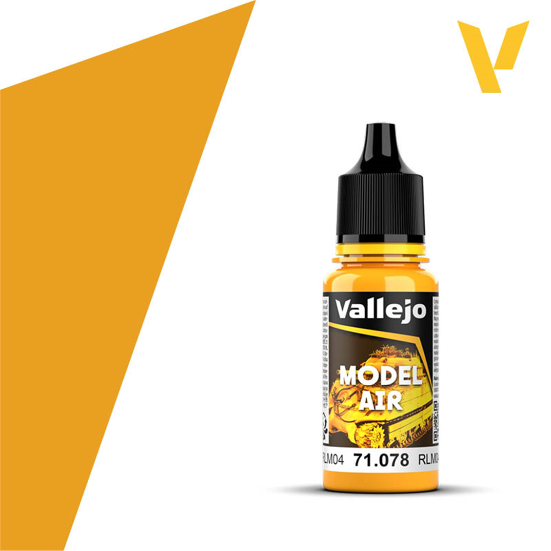 Vallejo 71078 18 ml. Yellow RLM04, Model Air Serisi Model Boyası