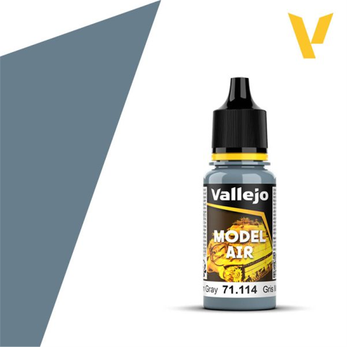 Vallejo 71114 18 ml. Medium Gray, Model Air Series Model Paint