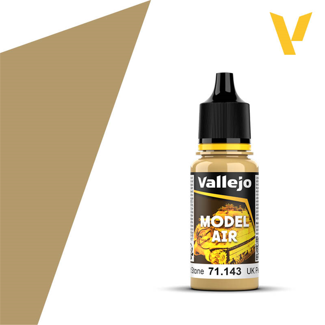 Vallejo 71143 18 ml. UK Light Stone, Model Air Series Model Paint