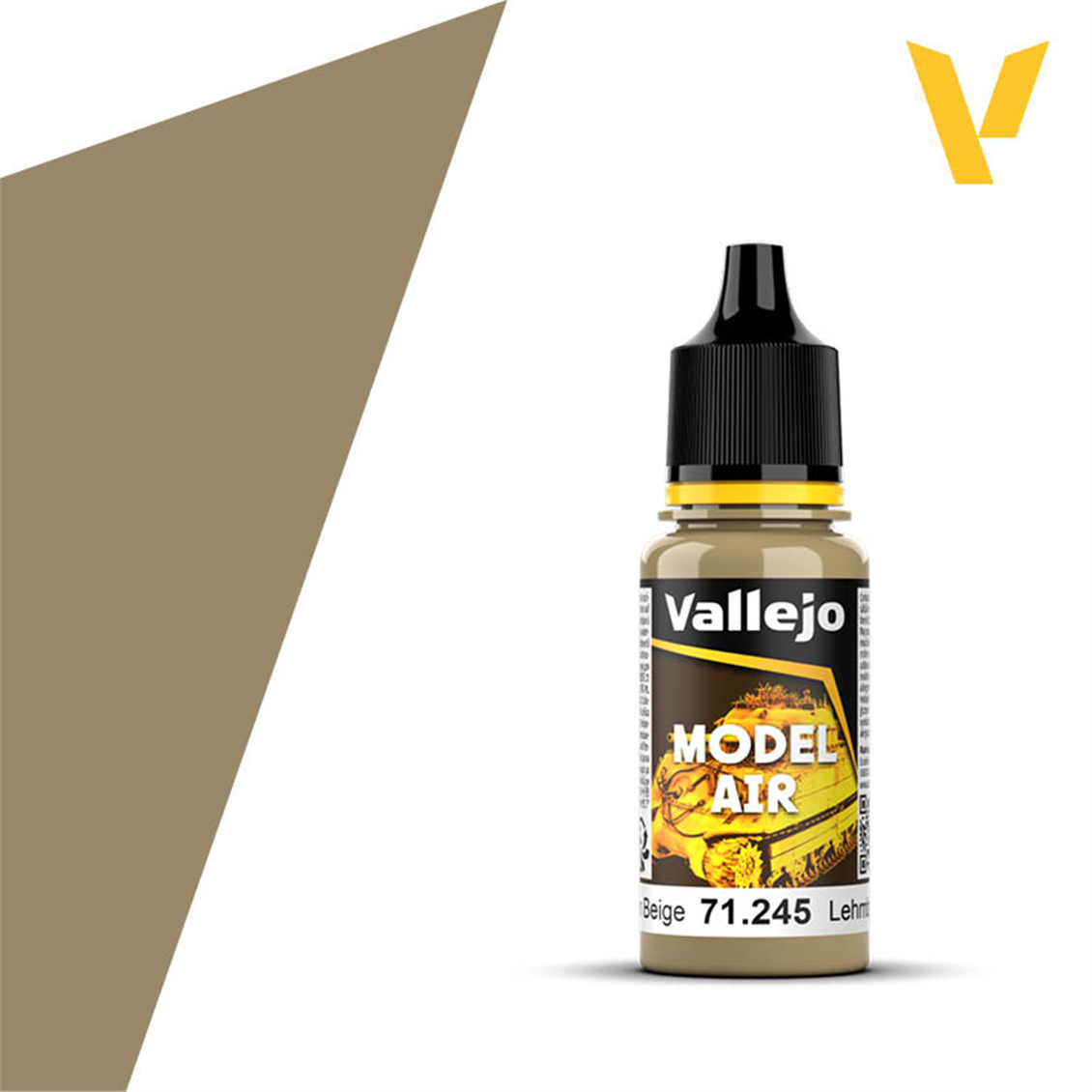 Vallejo 71245 18 ml. Loambrown RAL 1040, Model Air Serisi Model Boyası
