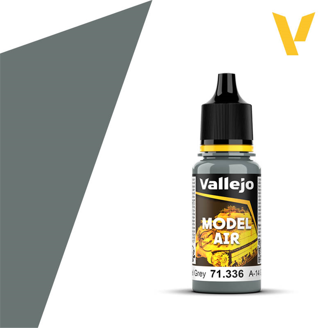 Vallejo 71336 18 ml. A-14 Steel Grey, Model Air Serisi Model Boyası