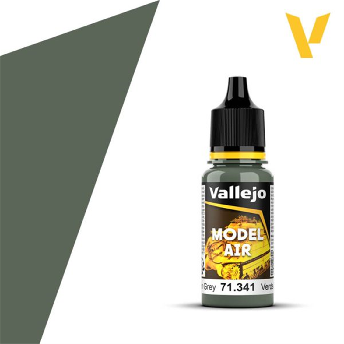 Vallejo 71341 18 ml. Grünes grau, Modellluftreihe Modellmalerei