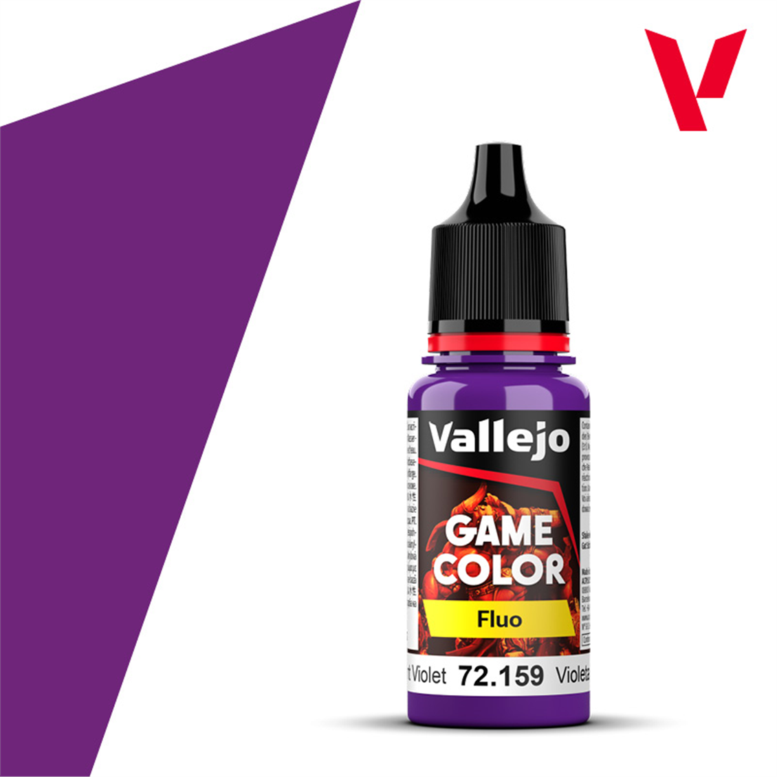 Vallejo 72159 18 ml. Fluorescent Violet, Game Color Series Model Paint
