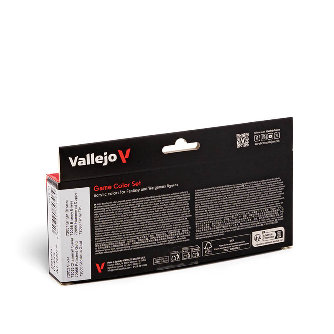 Vallejo 72187 8x18 ml. Ten Renkleri, Game Color Serisi Model Boyası Seti