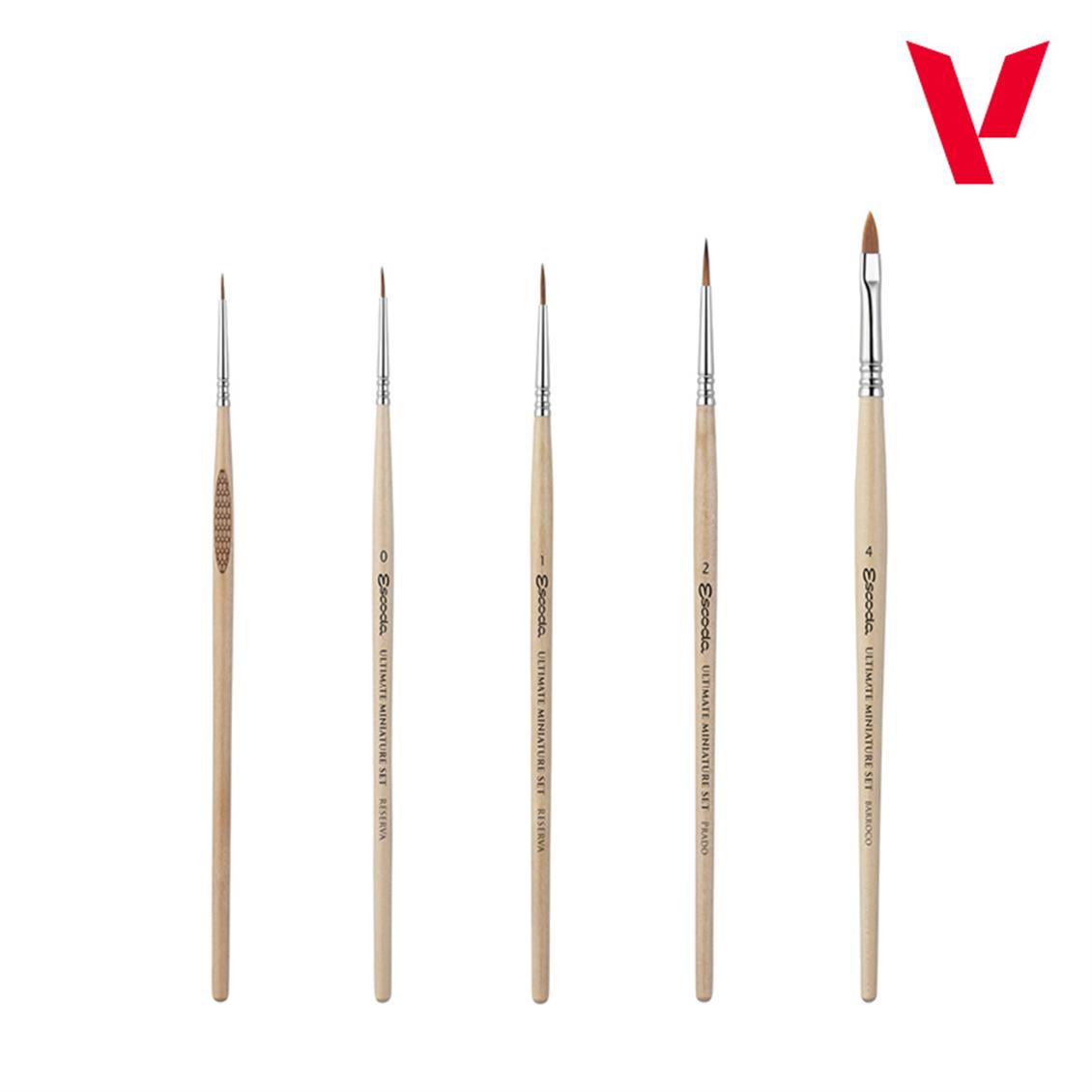 Vallejo 72206 6x18 ml. ve 5xFırça, Ultimate Miniature, Game Color Serisi Model Boyası Seti