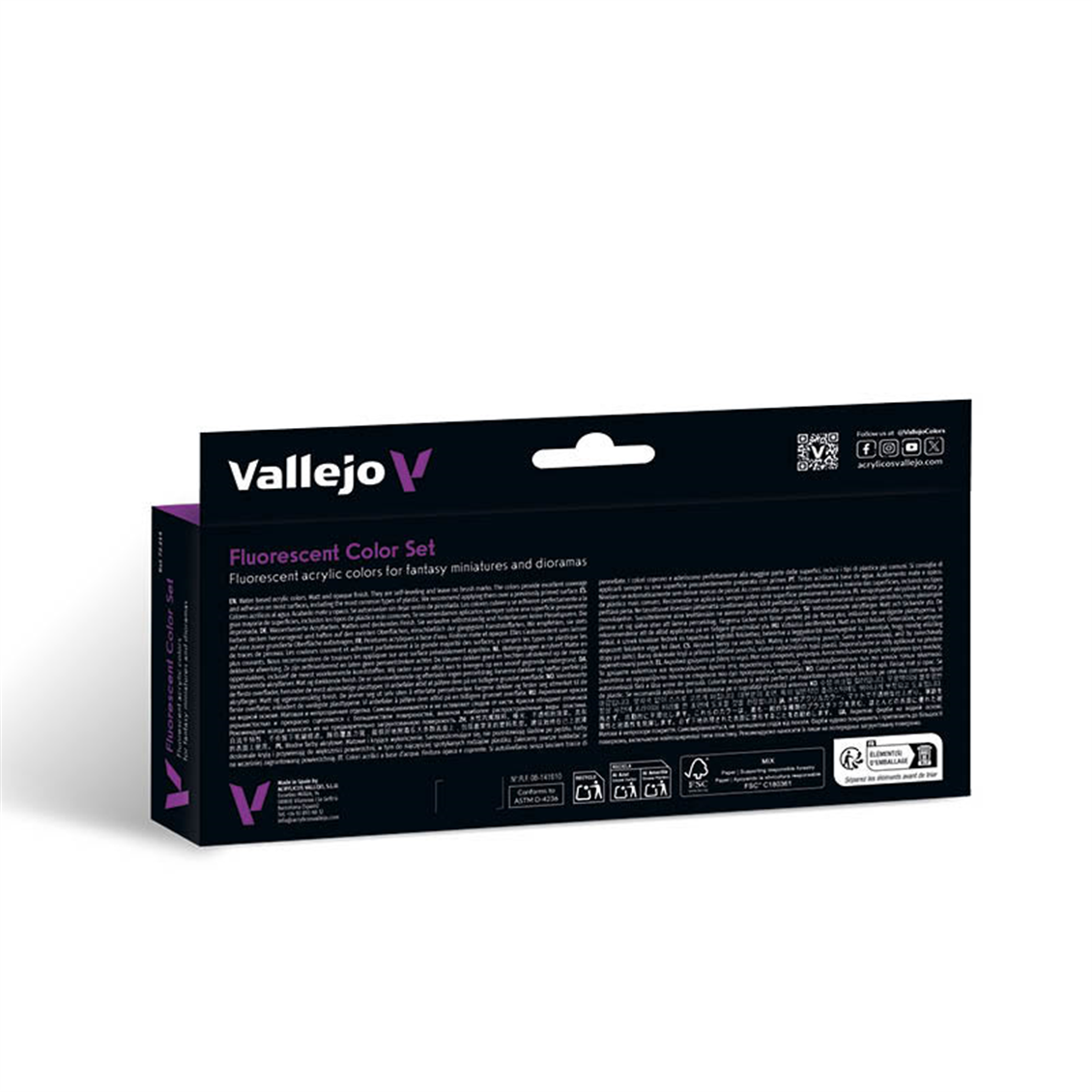 Vallejo 72214 8X18 ml. Fleuresan Renkler, Game Color Serisi Model Boyası Seti