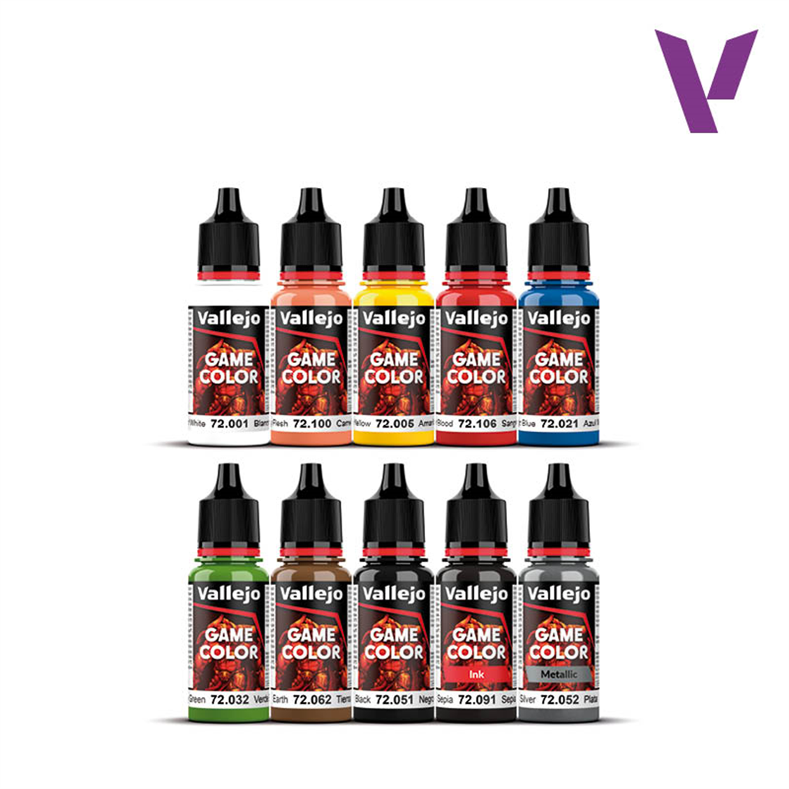 Vallejo 72215 10X18 ml. Starter Value Set, Game Color Serisi Model Boyası Seti