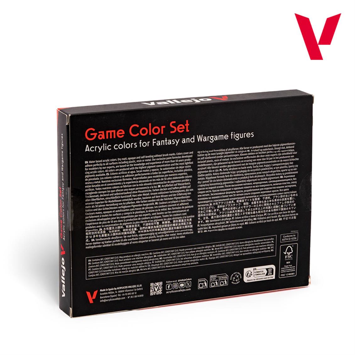 Vallejo 72298 16x18 ml. Advanced, Game Color Serisi Model Boyası Seti