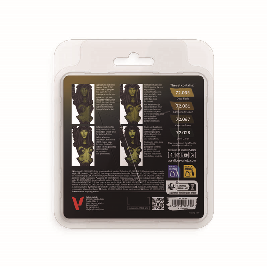 Vallejo 72392 4x18 ml. Dead Flesh, Game Color Serisi Model Boyası Seti