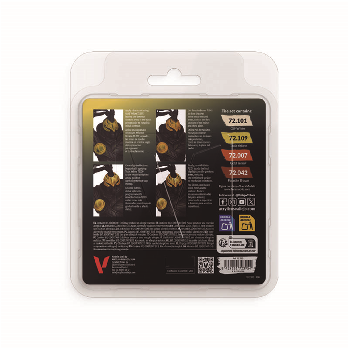 Vallejo 72395 4x18 ml. Gold NMM, Game Color Serisi Model Boyası Seti