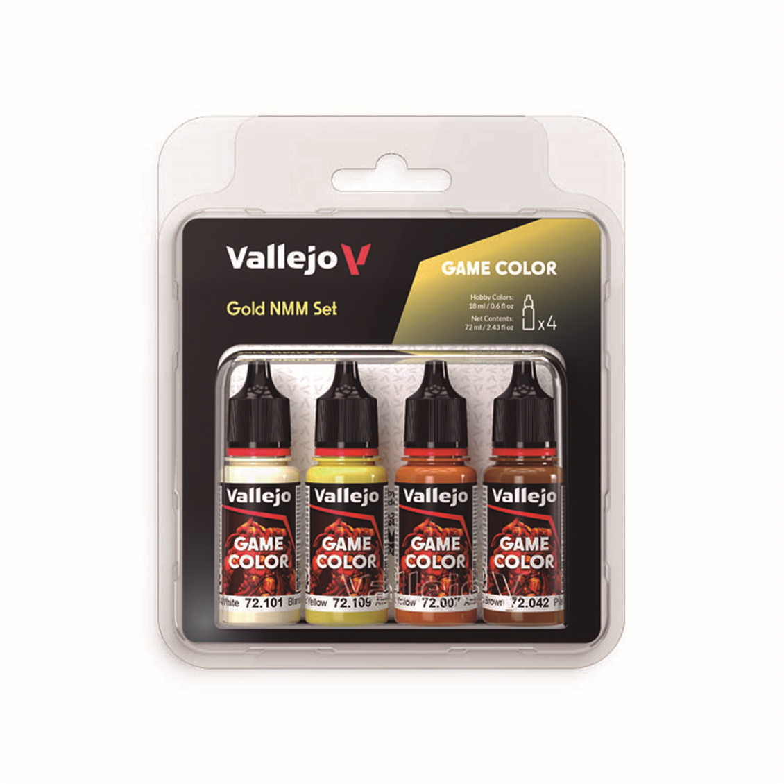Vallejo 72395 4x18 ml. Gold NMM, Game Color Serisi Model Boyası Seti