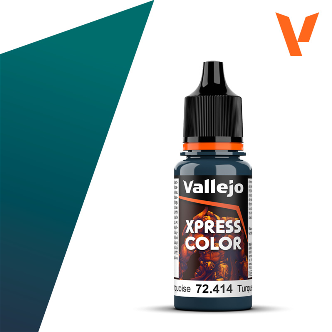 Vallejo 72414 18 ml. Caribbean Turquoise, Xpress Game Color Series Model Paint