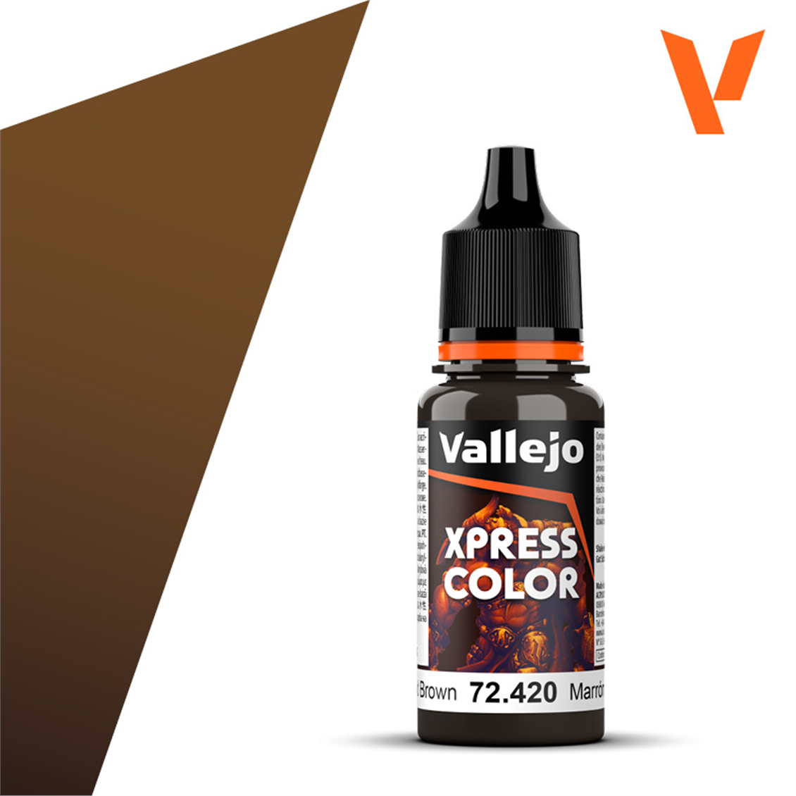 Vallejo 72420 18 ml. Wasteland Brown, Xpress Game Color Serisi Model Boyası