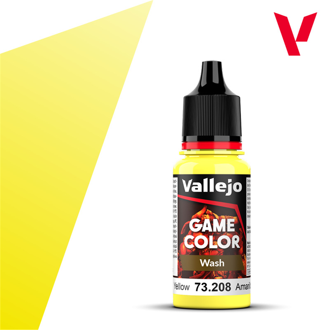 Vallejo 73208 18 ml. Yellow Wash, Game Color Series Model Paint